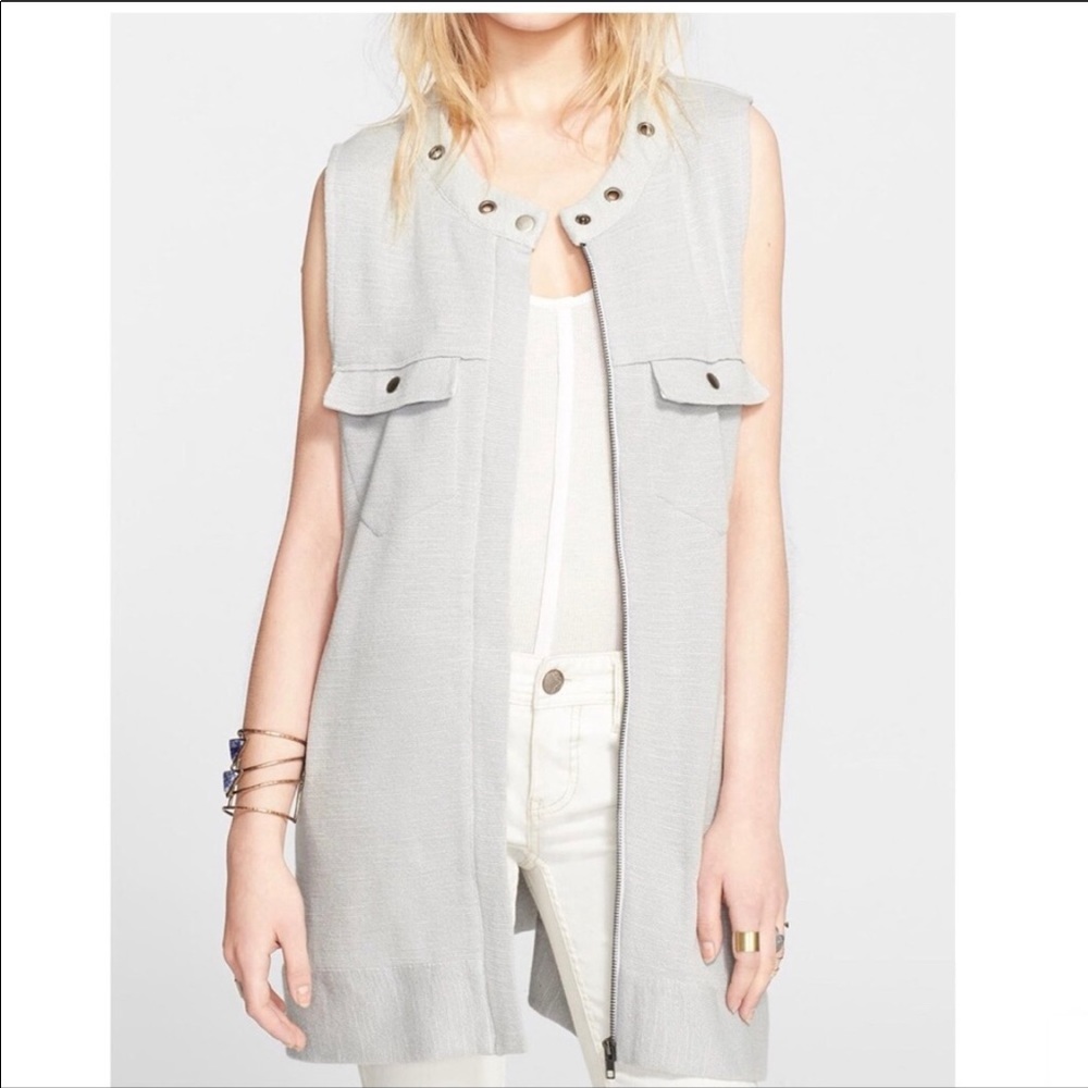 Free People Highway Zip up Vest